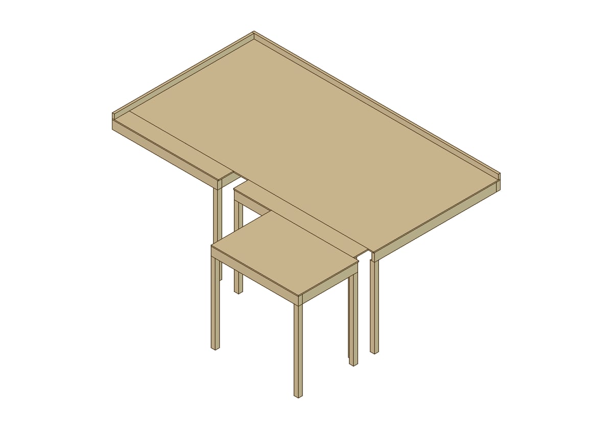 3D-Planung Galerie 1 als Holzkonstruktion