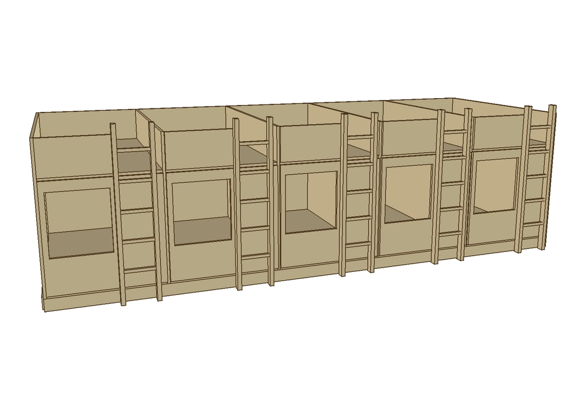 3D-Planung Schlafkabinen, Variante Ohne Deckel